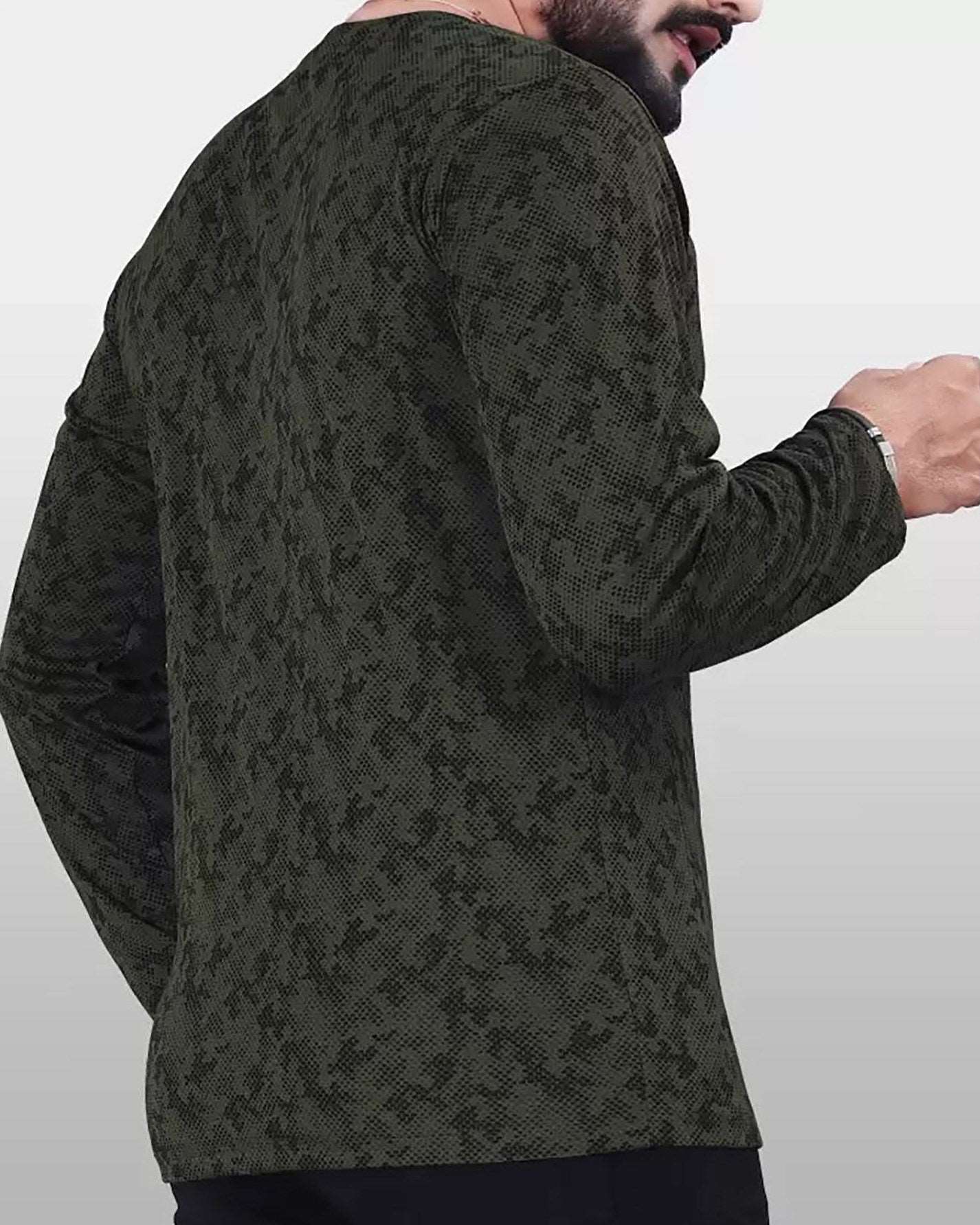 FastColors Printed Men Round Neck Dark Green T-Shirt - FastColors