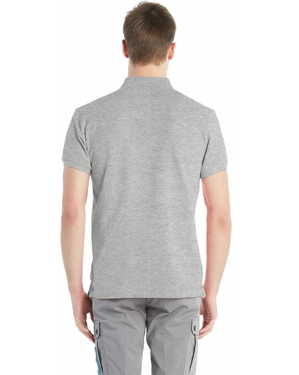 FastColors Solid Men Polo Neck Grey T-Shirt - FastColors #color_Grey