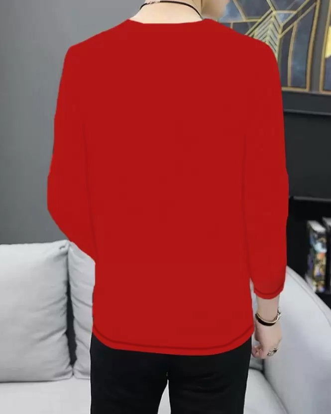 FastColors Printed Men Round Neck Red T-Shirt - FastColors