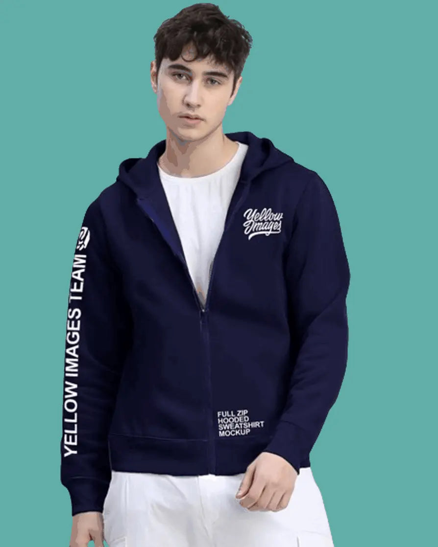 Full Sleeve Navy Blue Solid jackets for men XS