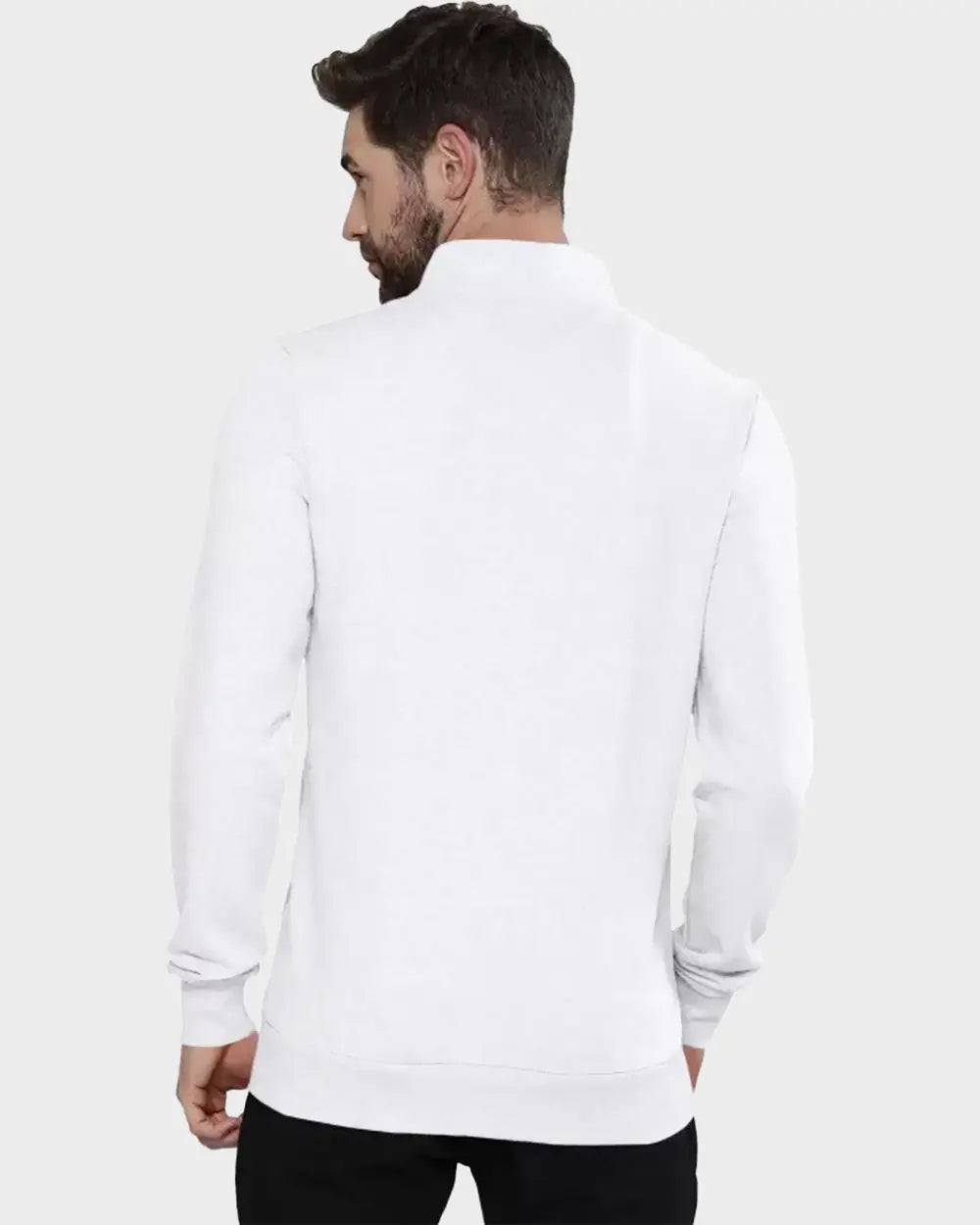 Full Sleeve White Solid Men Jacket - FastColors
