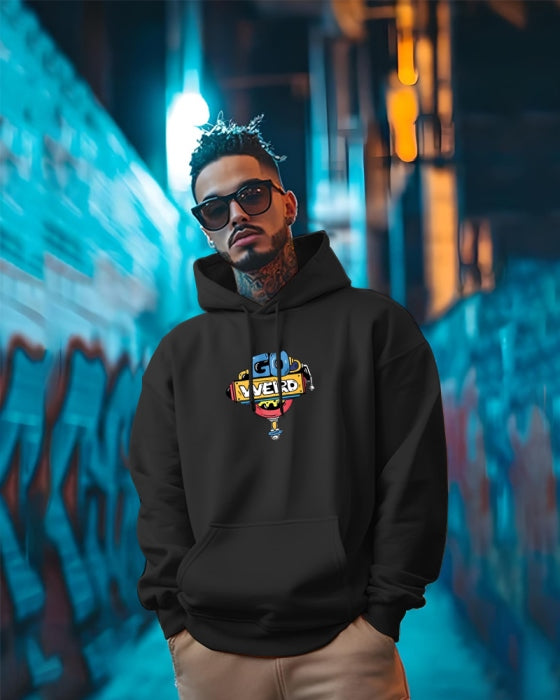 Go Weird stylish hoodies for men / Black