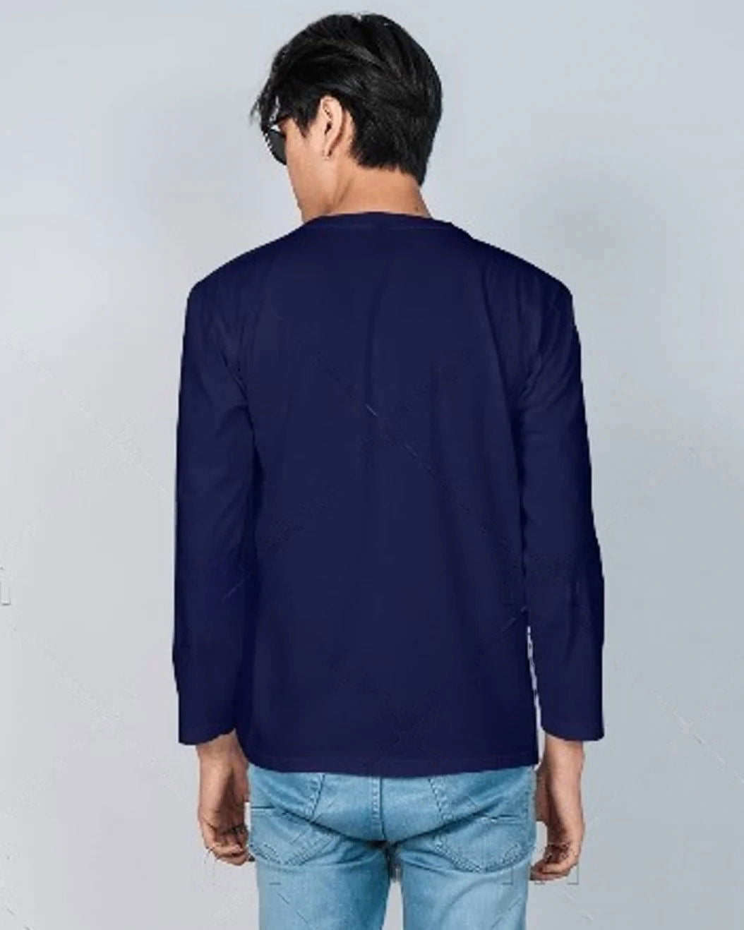 Grateful Navy Polyester full sleeve t shirt for men - FastColors - Polyester Full Sleeve Tshirt - FastColors - #tag1# - #tag2# - #tag3# -