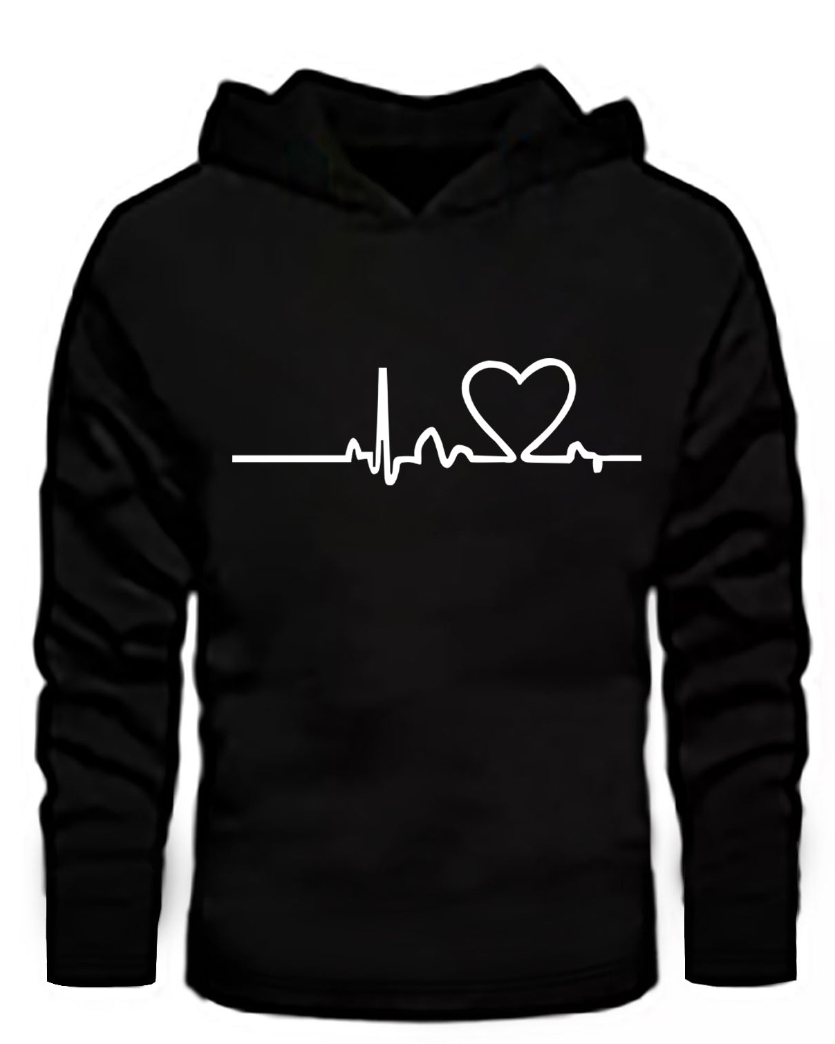 #color_Black Heart Beat Hoodie Tshirts - FastColors