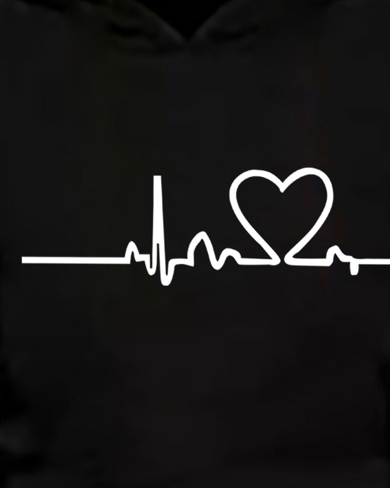 Heart Beat Hoodie Tshirts - FastColors #color_Black