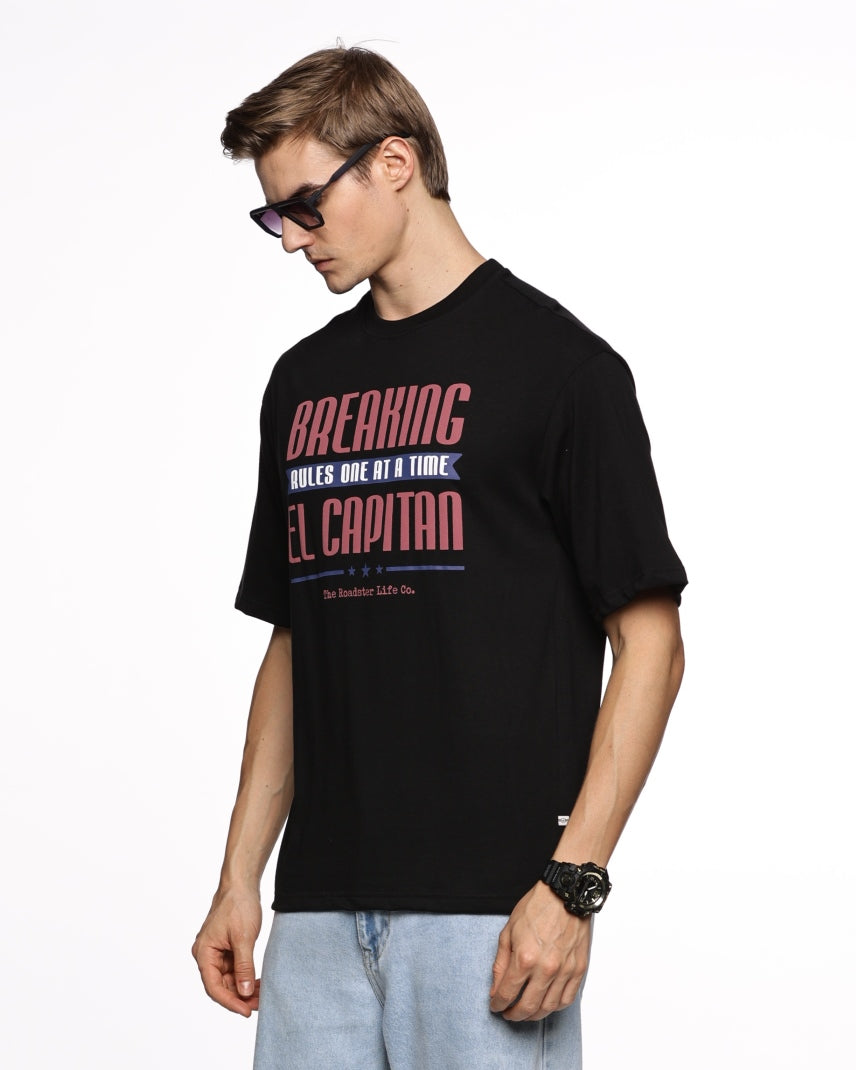 Desert Mirage: Men's Half-Sleeve Cactus Print Pure Cotton T-Shirt