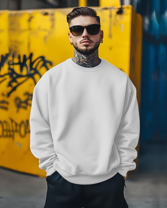 Just Be There sweat t shirt for men / White