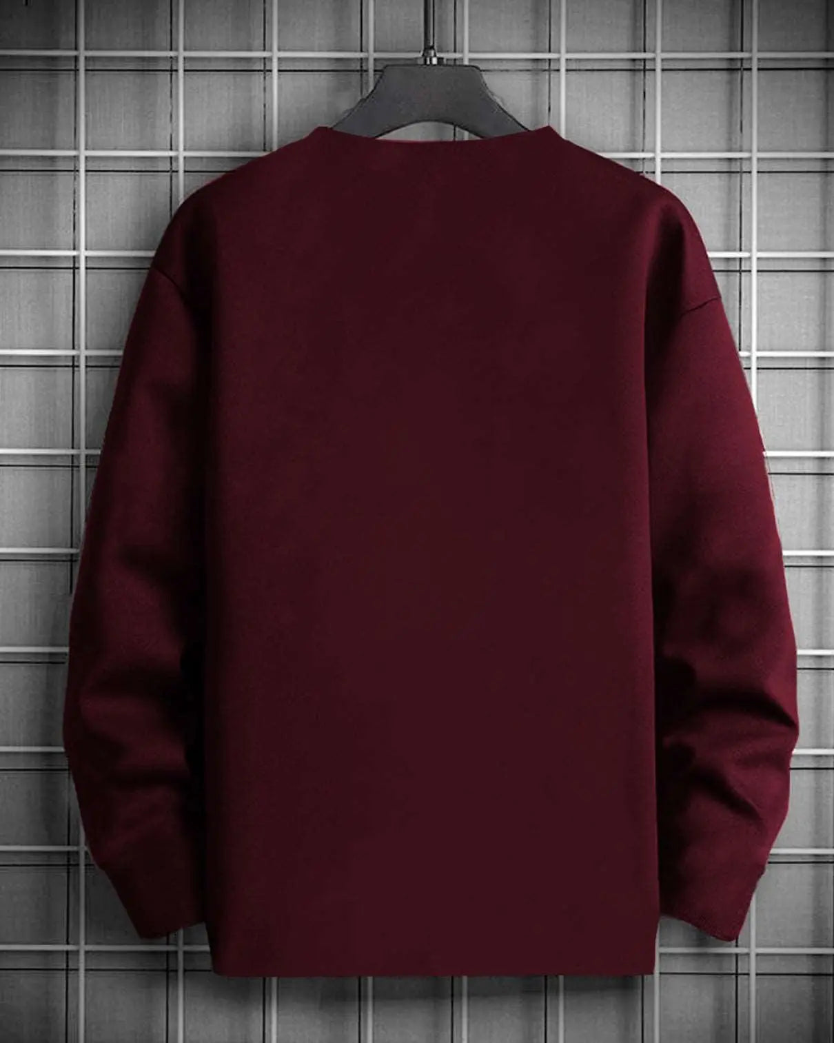 Maroon Full Sleeve Printed Tshirts - FastColors