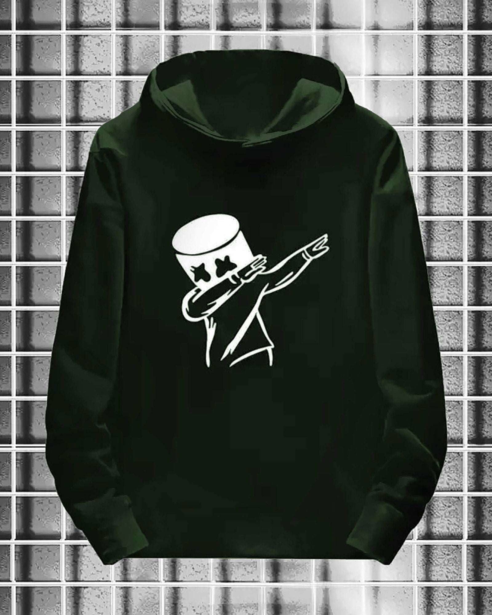 Marshmellow Printed hoodies t-shirt for men - FastColors - #color_Green Hoodie Marshmellow Printed T Shirts - FastColors - #tag1# - #tag2# - #tag3# -