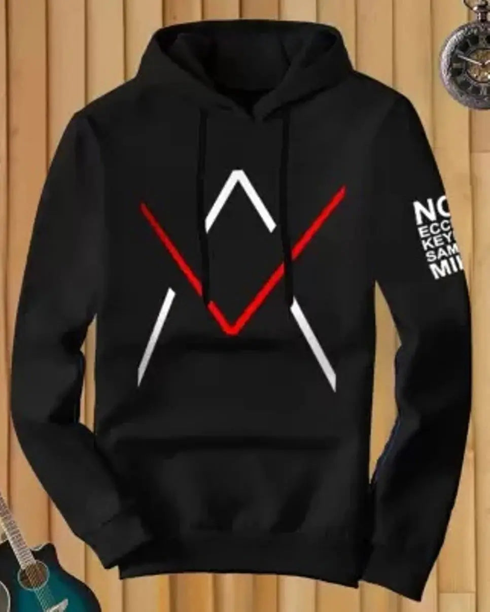 #color_Black Men's Navy Blue Hoodie Sweatshirt - FastColors