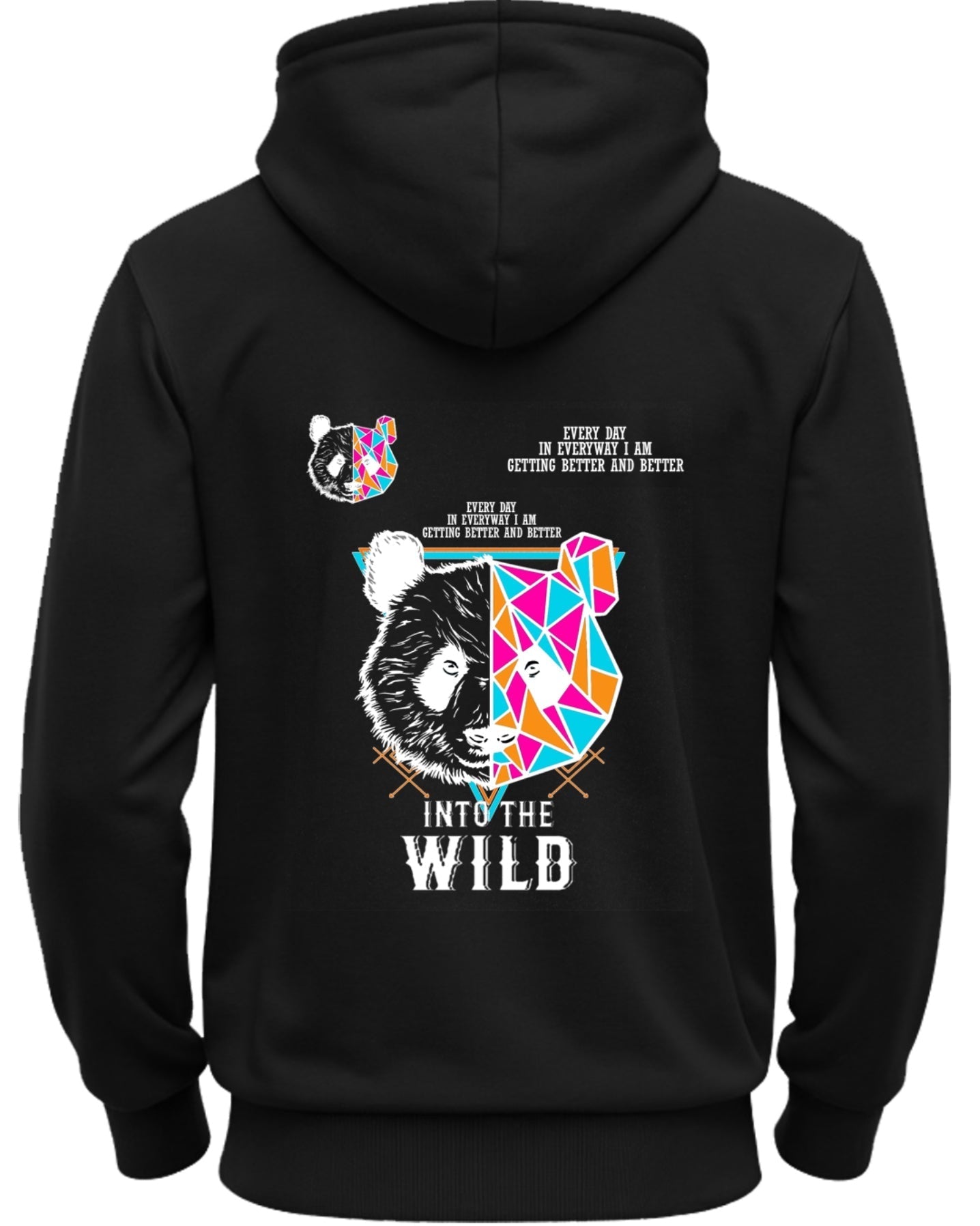 Printed Hooded Neck Sweatshirt/Black - FastColors - Printed Hooded Neck Sweatshirts Black - #tag1# - #tag2# - #tag3# -