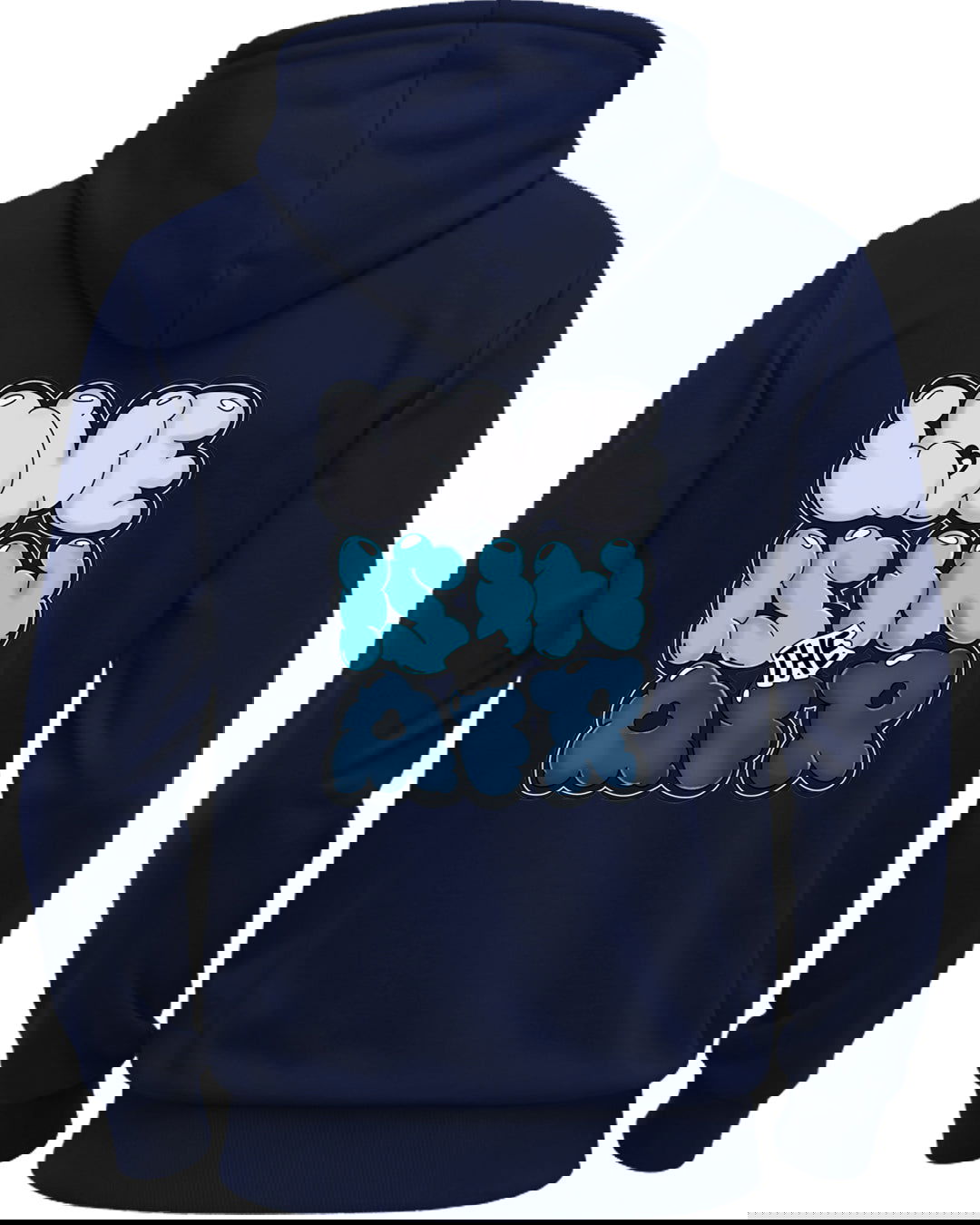 Printed Hooded Neck Sweatshirt/Navy - FastColors - Printed Hooded Neck Sweatshirts Navy - #tag1# - #tag2# - #tag3# -