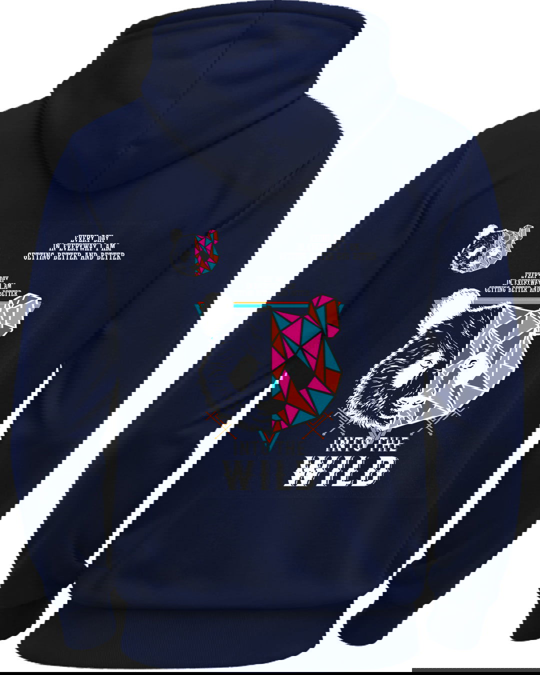 Printed Hooded Neck Sweatshirt/Navy - FastColors - Printed Hooded Neck Sweatshirts Navy - #tag1# - #tag2# - #tag3# -