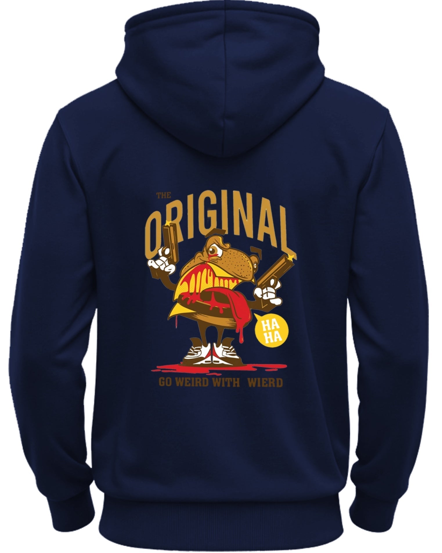 Printed Hooded Neck Sweatshirt/Navy - FastColors - Printed Hooded Neck Sweatshirts Navy - #tag1# - #tag2# - #tag3# -