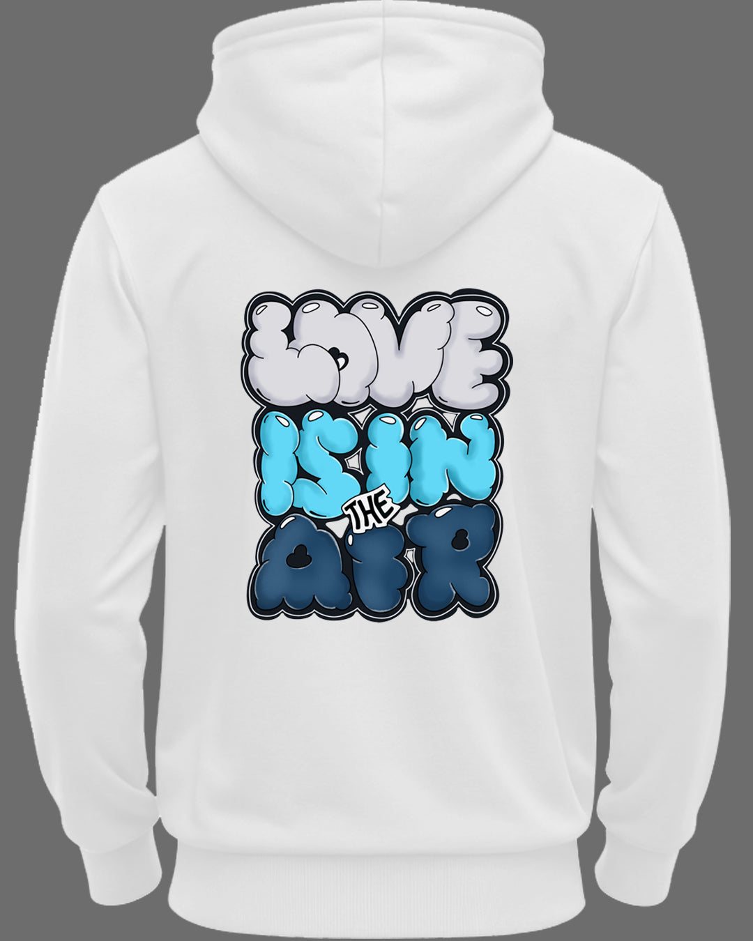 Printed Hooded Neck Sweatshirt/White - FastColors - Printed Hooded Neck Sweatshirts White - #tag1# - #tag2# - #tag3# -