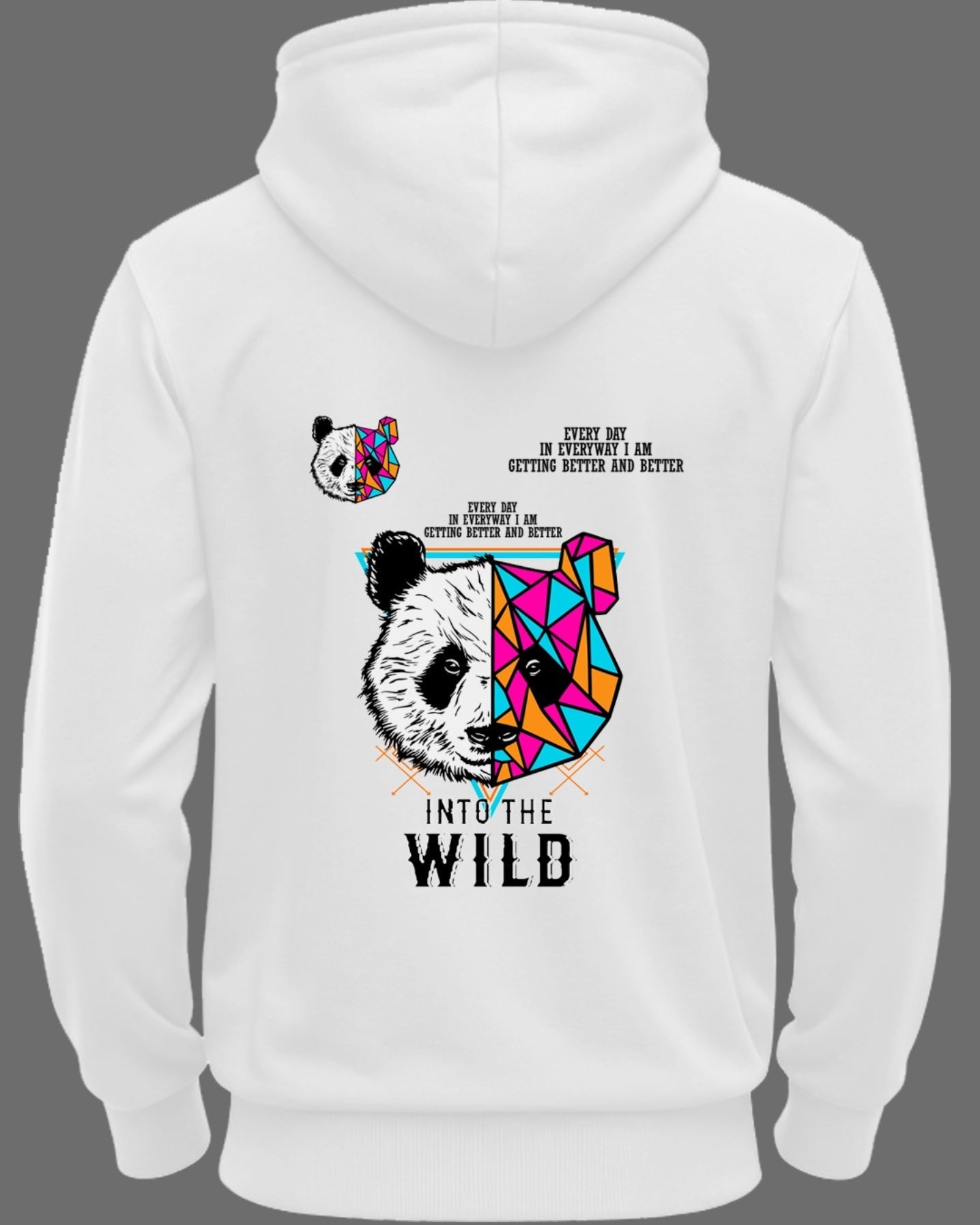 Printed Hooded Neck Sweatshirt/White - FastColors - Printed Hooded Neck Sweatshirts White - #tag1# - #tag2# - #tag3# -