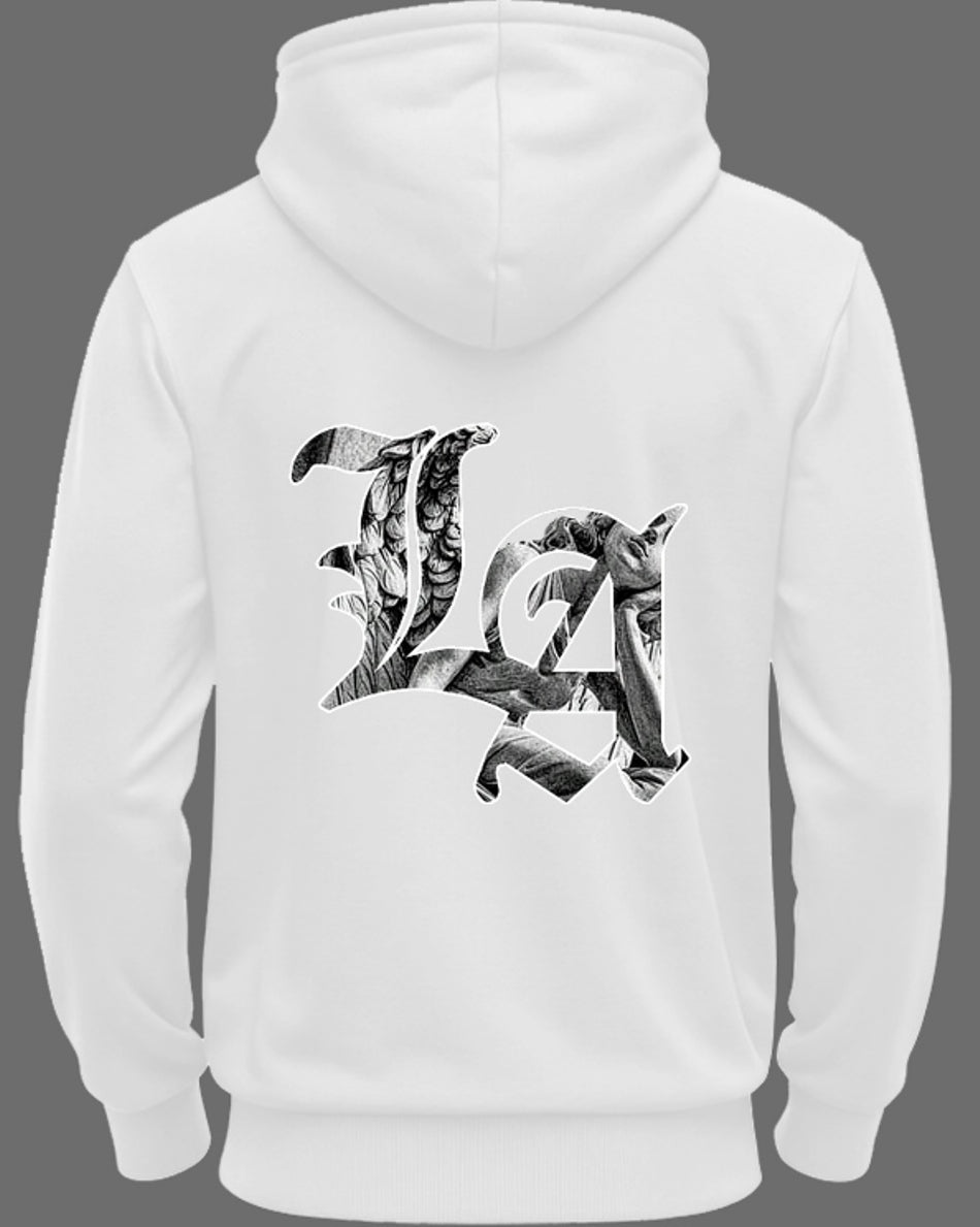 Printed best hoodies for men/White
