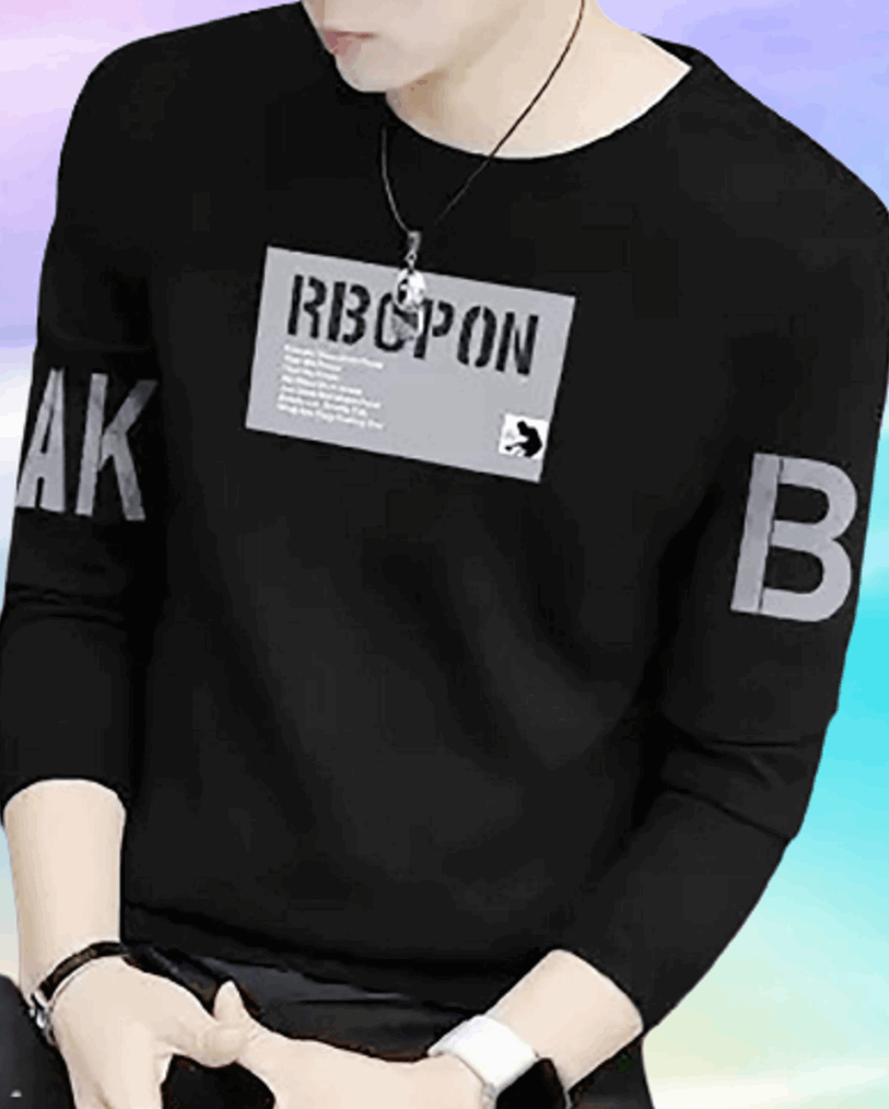 RBCPN full sleeve t-shirt for men - FastColors - #color_Black RBCPN Men's full Sleeve T-Shirt - FastColors - #tag1# - #tag2# - #tag3# -