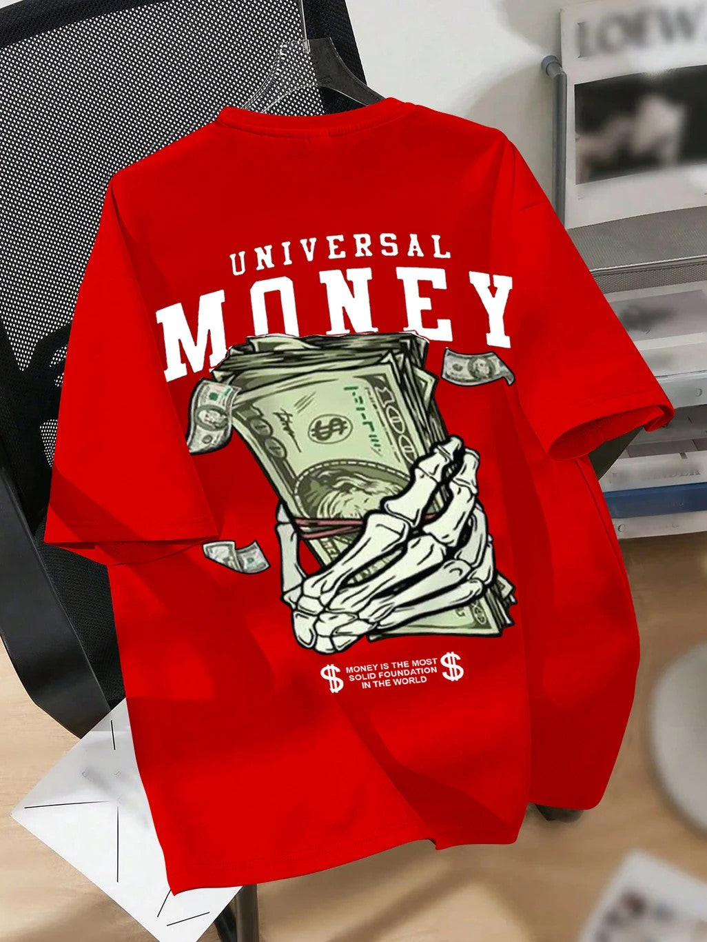 Men Graphic Print Round Neck Cotton Blend T-Shirt