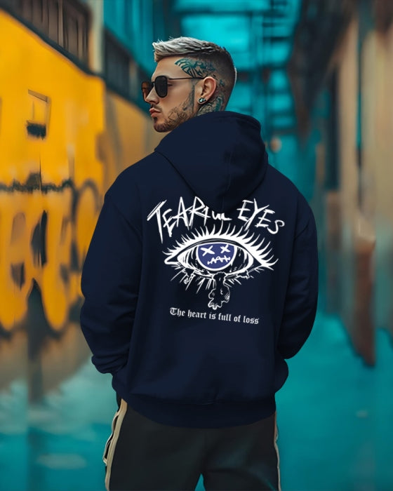 TEARFUL EYES sweat shirt for men / Blue