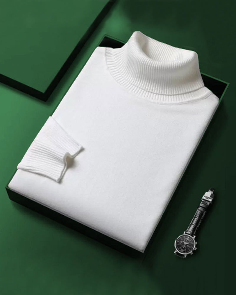 White High Neck Sweater