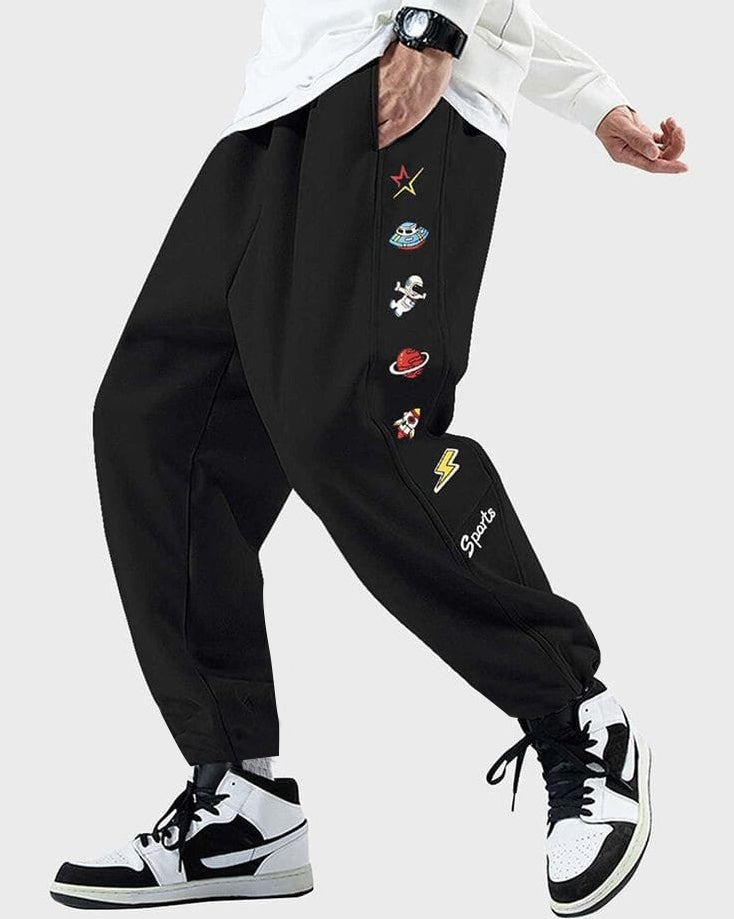 NS Poly Cotton Printed Track Pants for Men - Stylish and Durable-front