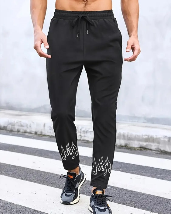 Men's Track Pants in NS Poly Cotton Fabric - Printed Design-front