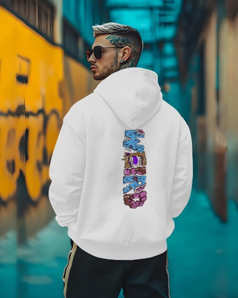 printed hoodies for men Sweatshirt/White