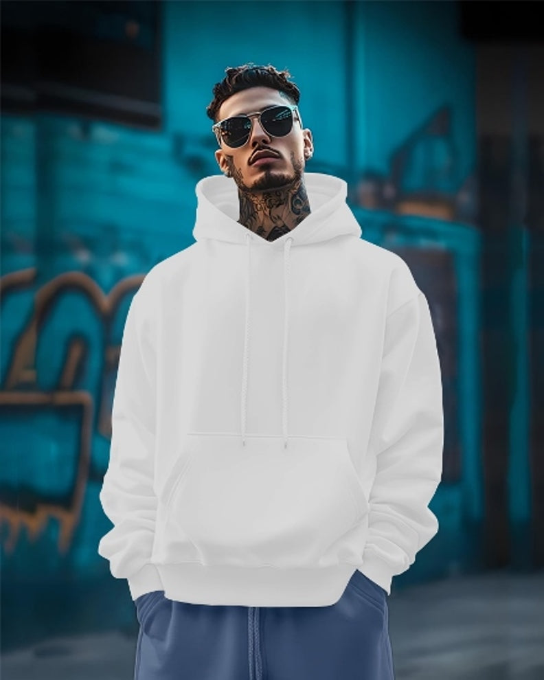 printed hoodies for men Sweatshirt/White