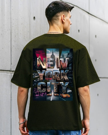 Refresh your collection with the Green Men's Crepe Five Sleeve T-Shirt.-FRONT