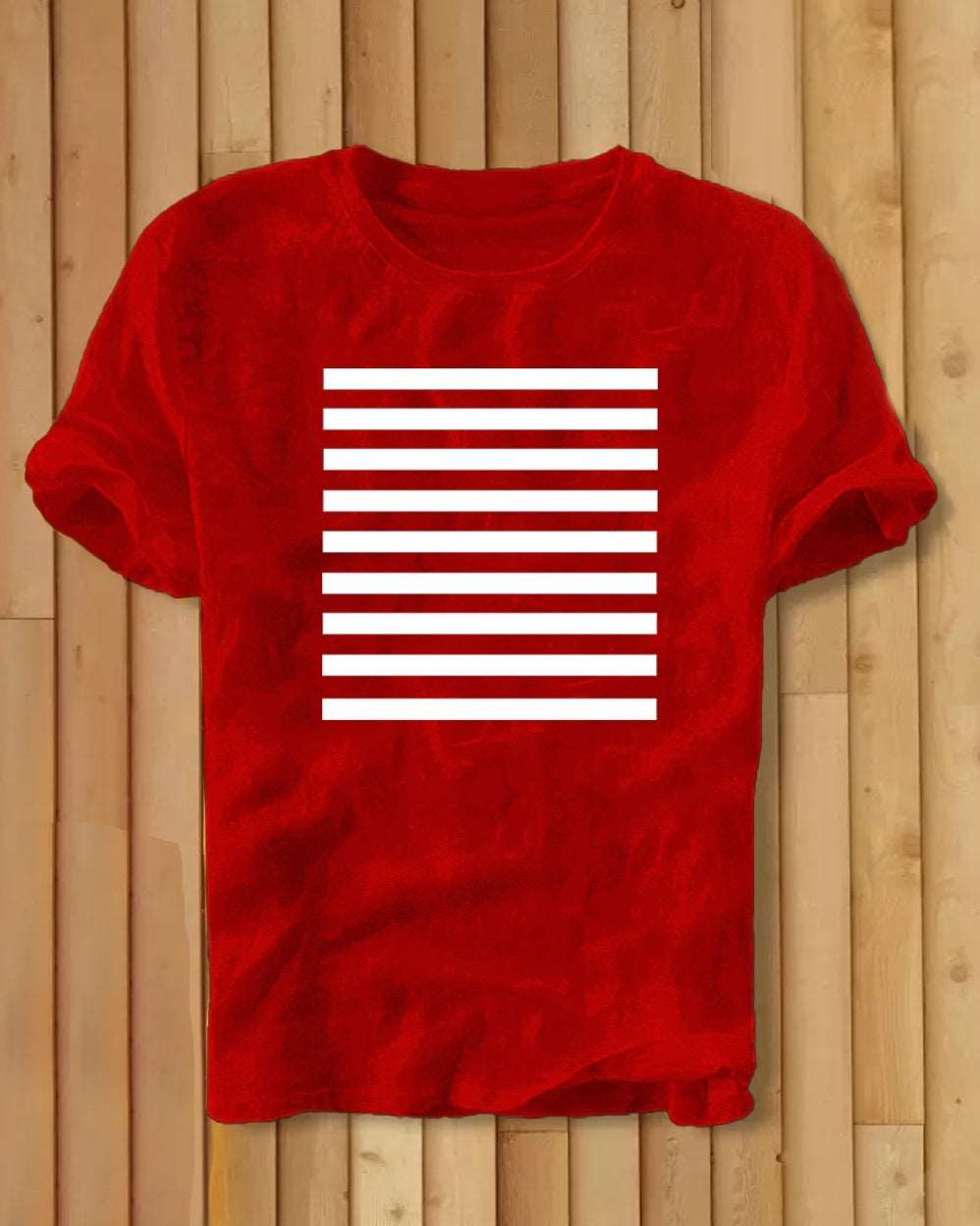 Red Half Sleeve Men T Shirt - FastColors