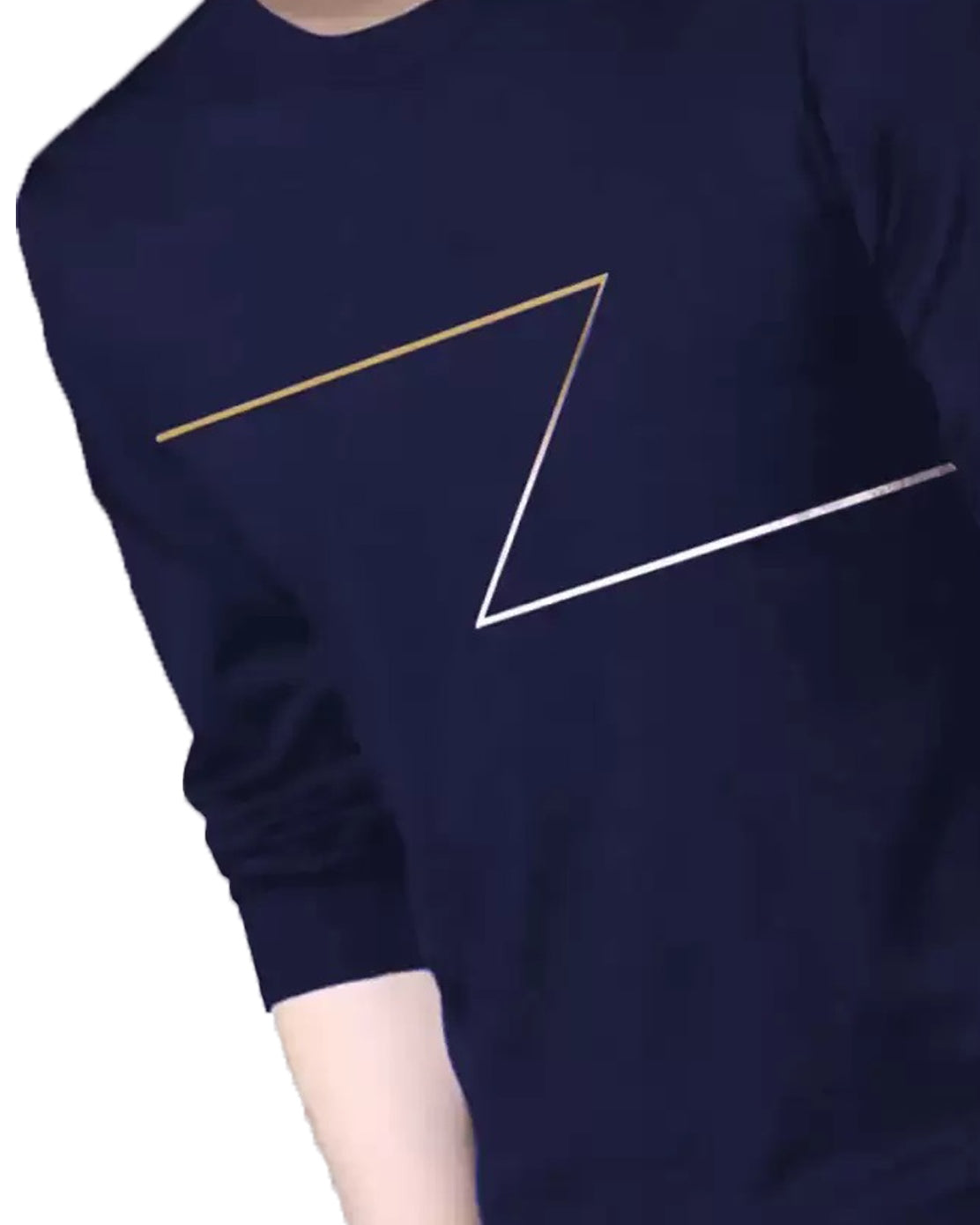 Z Printed Full Sleeve T Shirts - FastColors #color_Navy