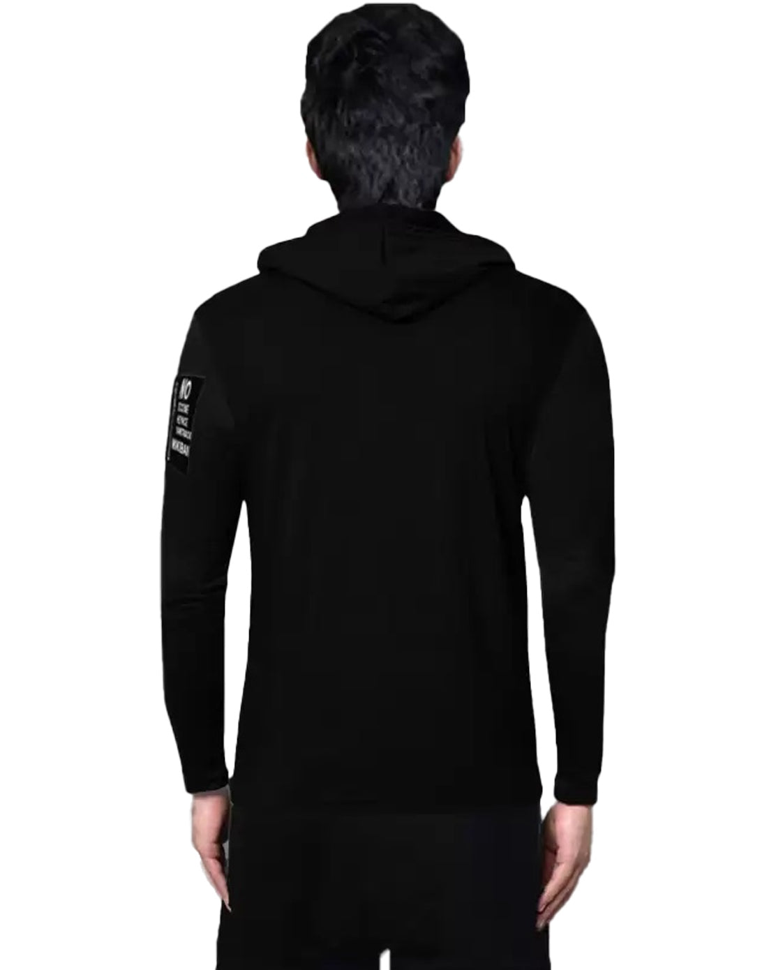 V Hoodie T Shirt - FastColors #color_Black