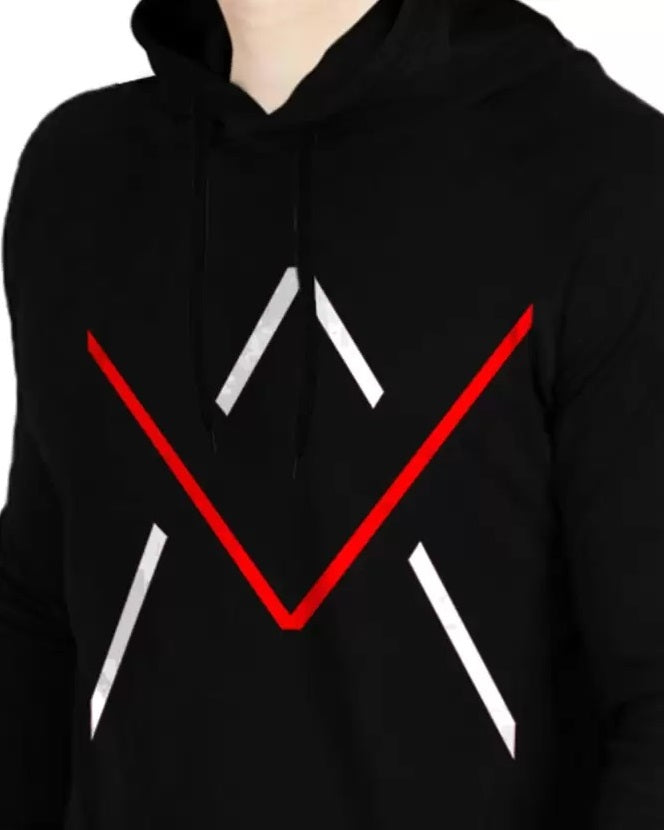 V Hoodie T Shirt - FastColors #color_Black