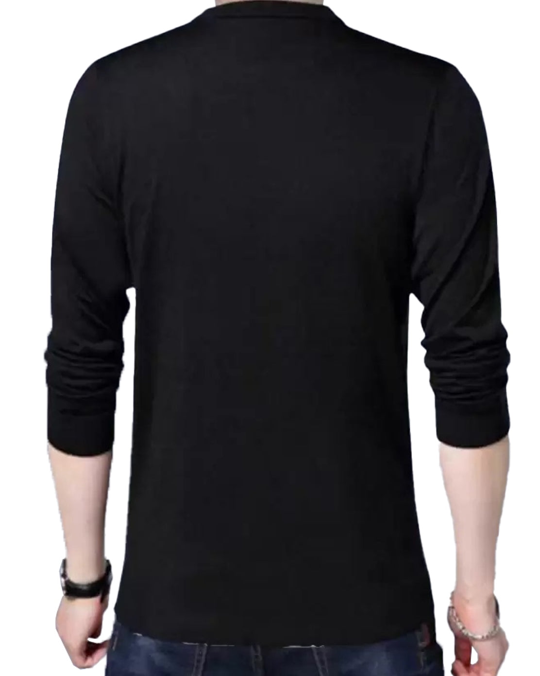 Z Printed Full Sleeve T Shirts - FastColors #color_Black