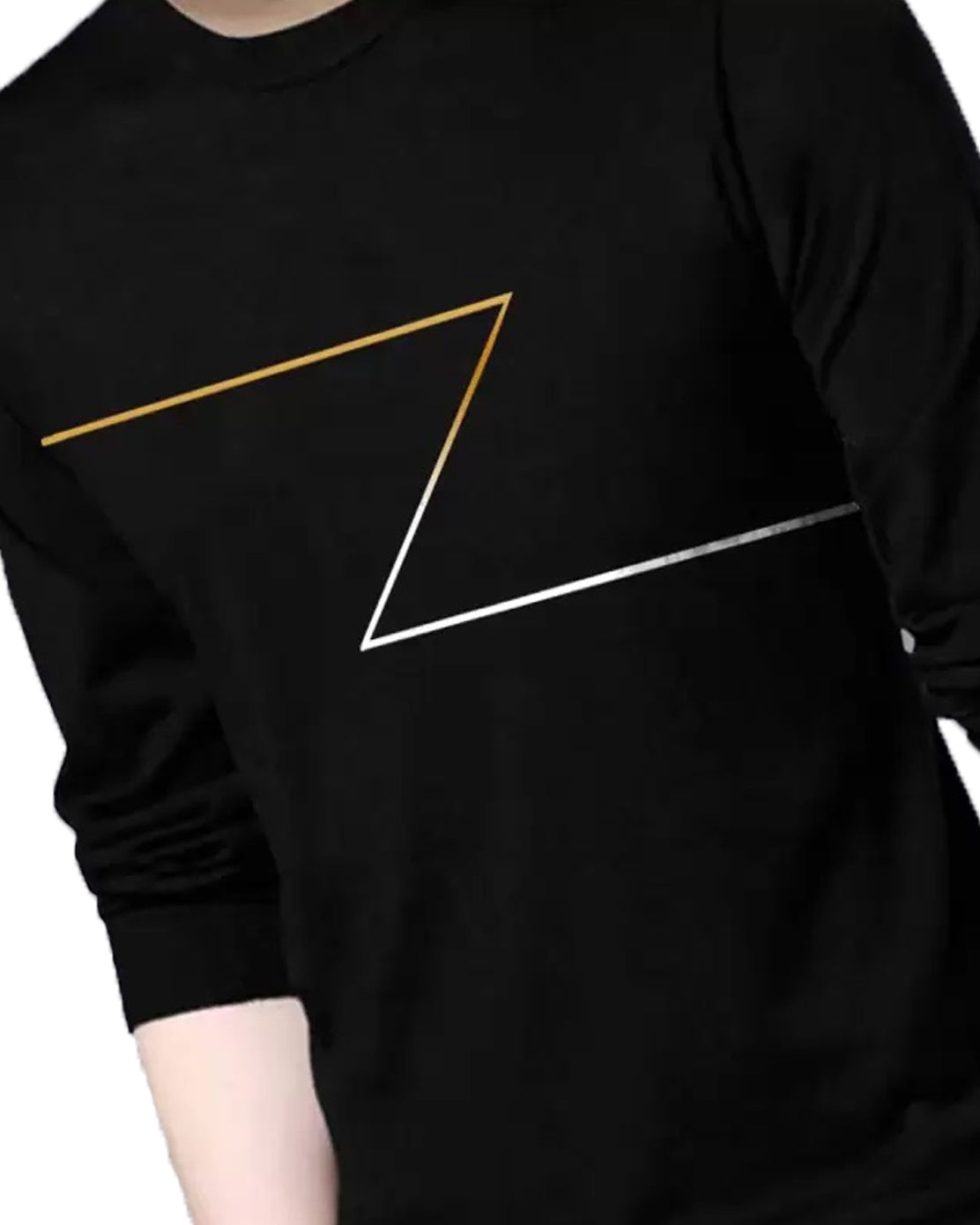 Z Printed Full Sleeve T Shirts - FastColors #color_Black