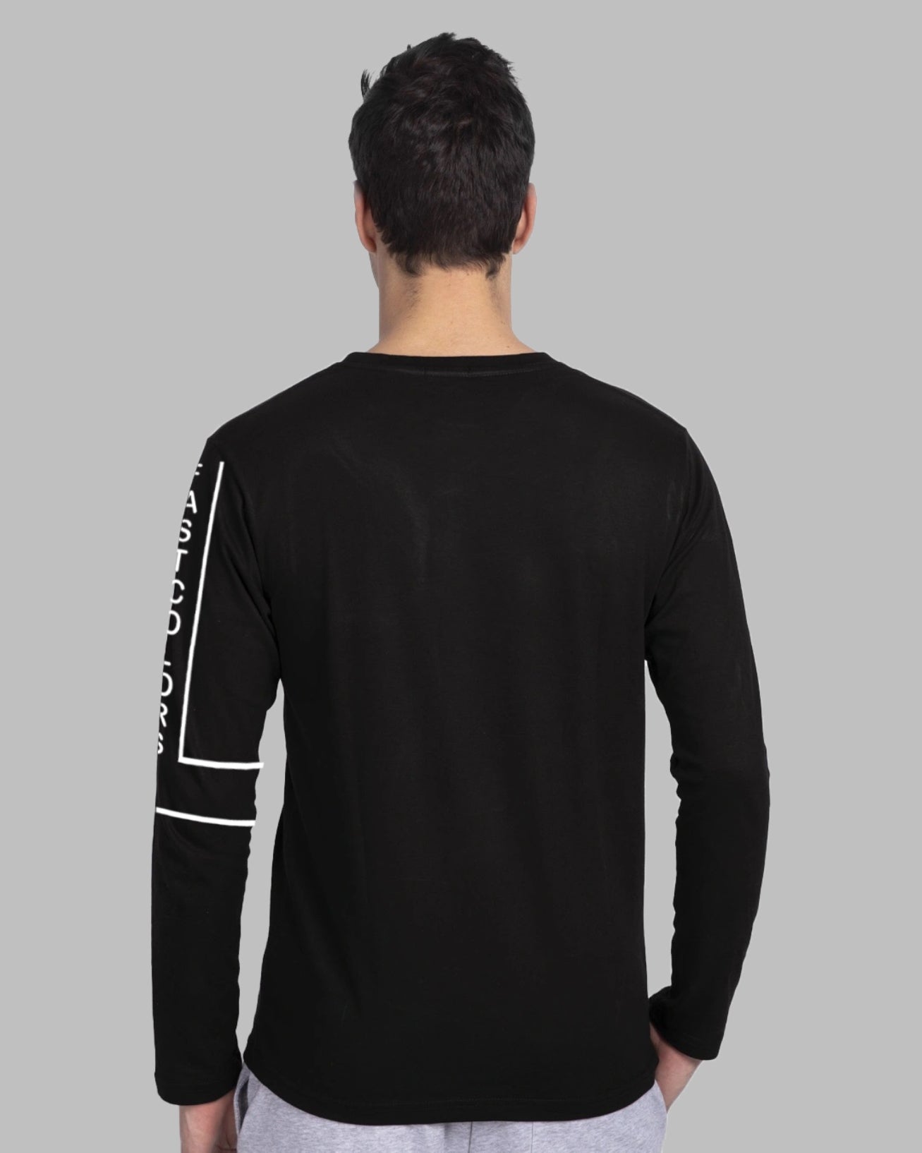 Simple Things Black Full Sleeve T Shirt - FastColors