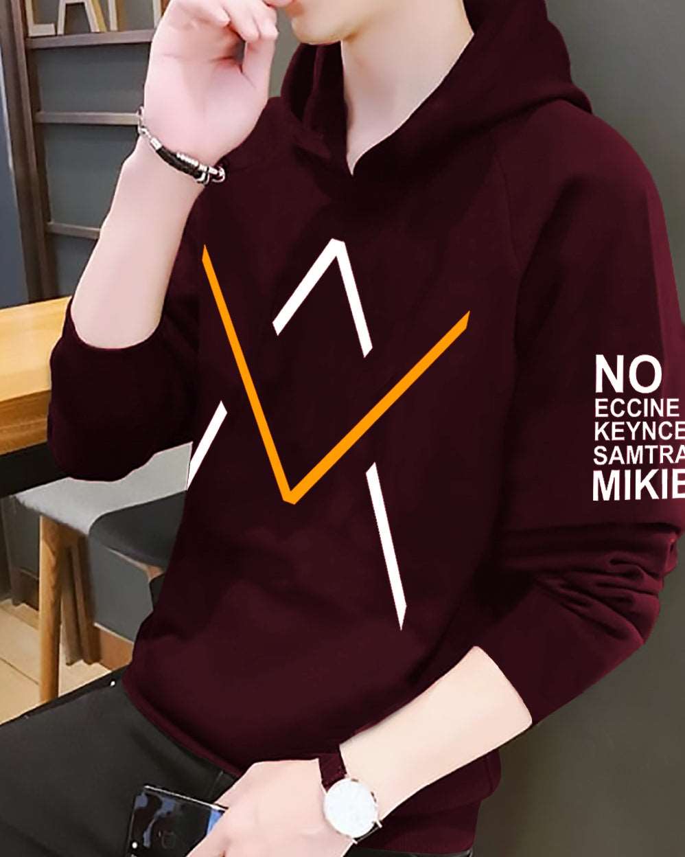 #color_maroon V Hoodie T Shirt - FastColors