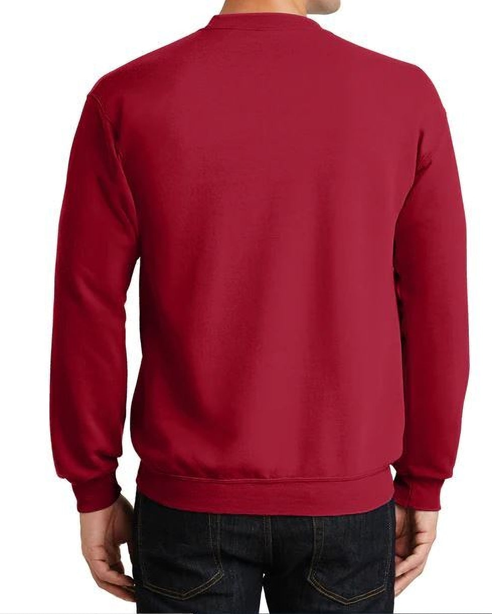 Round Neck Plain Sweatshirts with Logo in Chest - FastColors #color_Red