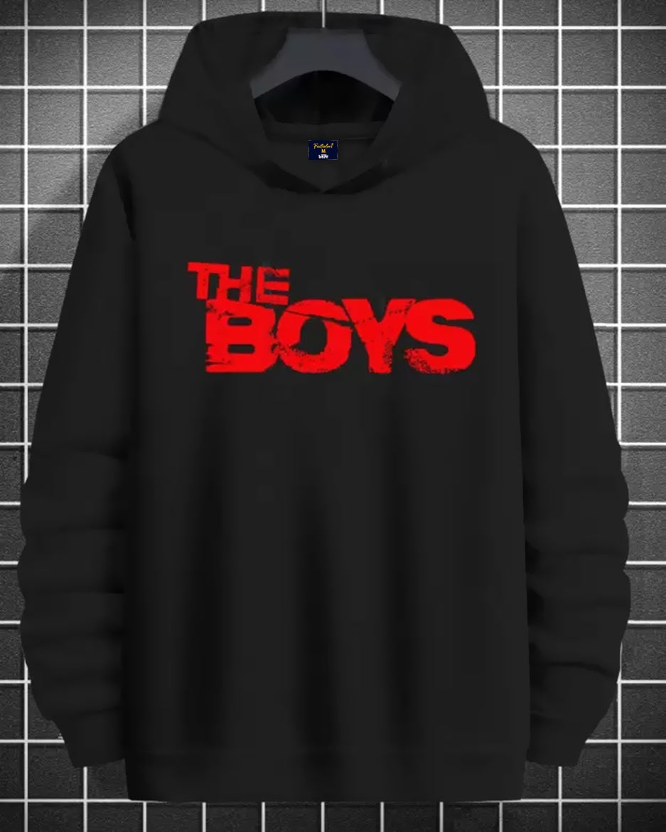 #color_Black The BOYS Printed Trendy Hoodie Sweatshirts - FastColors