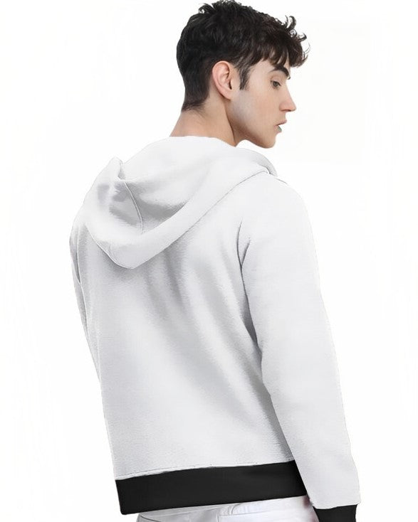 Trendy Men's Zipper Jacket - FastColors #color_White