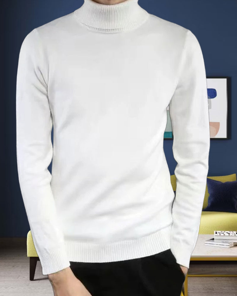 White High Neck Sweater - FastColors