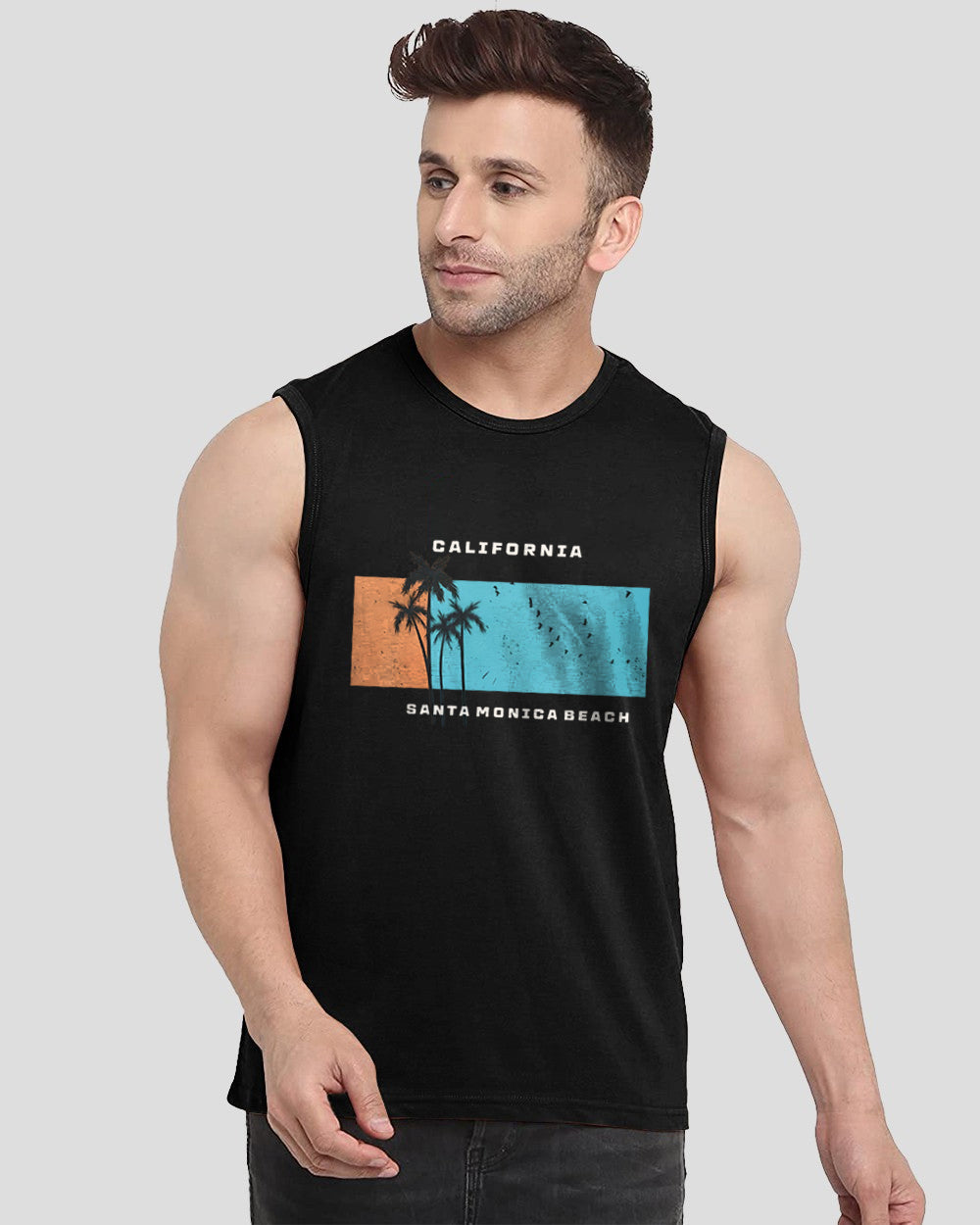 California Santa Maria Printed Men's Vests for Every Occasion | 2025 Black Trends-FRONT