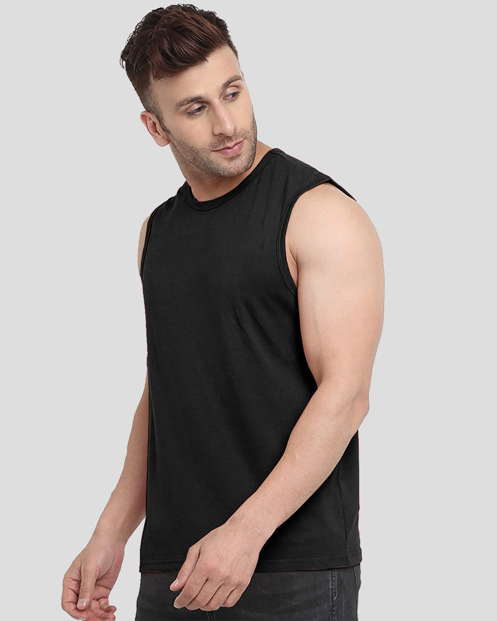 Luxury Black Back Printed Men's Vests for a Sophisticated Look-BACK