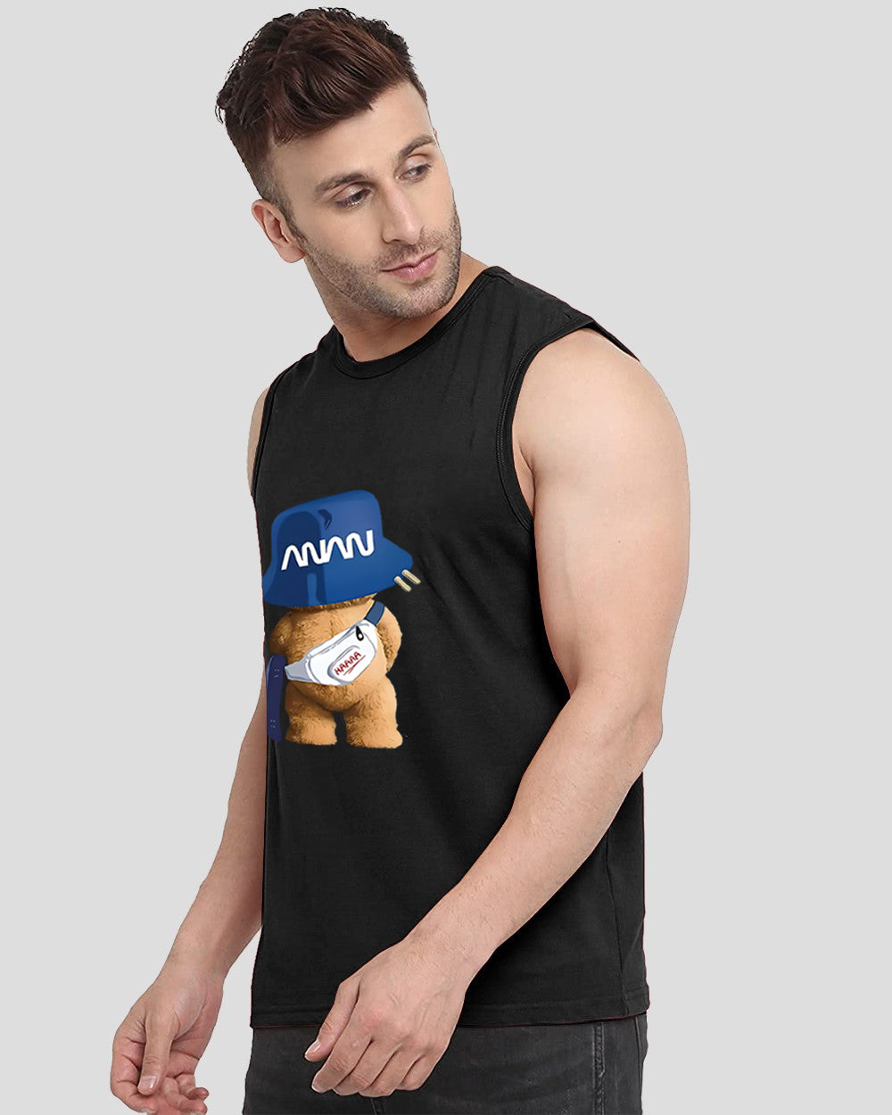Black Printed Men's Vests for Casual Fridays: Office to Outing-SIDE