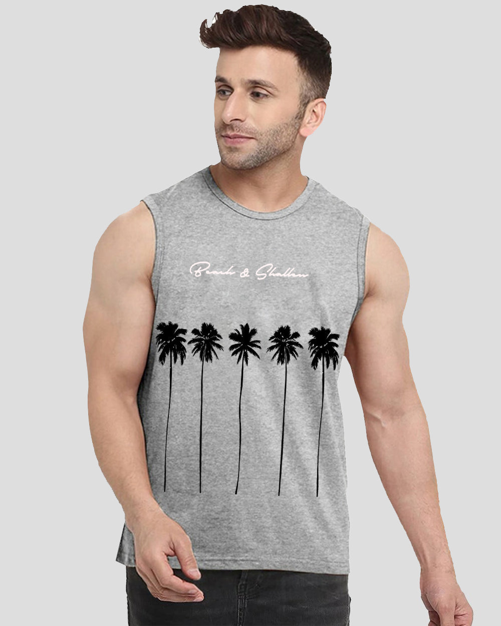 Black Printed Men's Vests for Graduation: Celebrate Your Achievement-FRONT