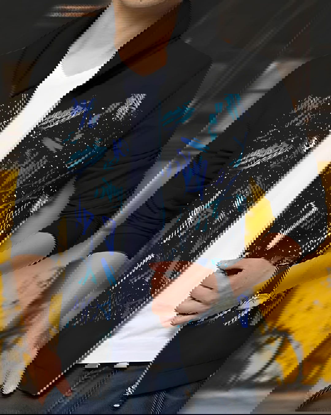 All Over Hoodie Jackets/Black - FastColors - Printed Hooded Jackets Black - #tag1# - #tag2# - #tag3# -