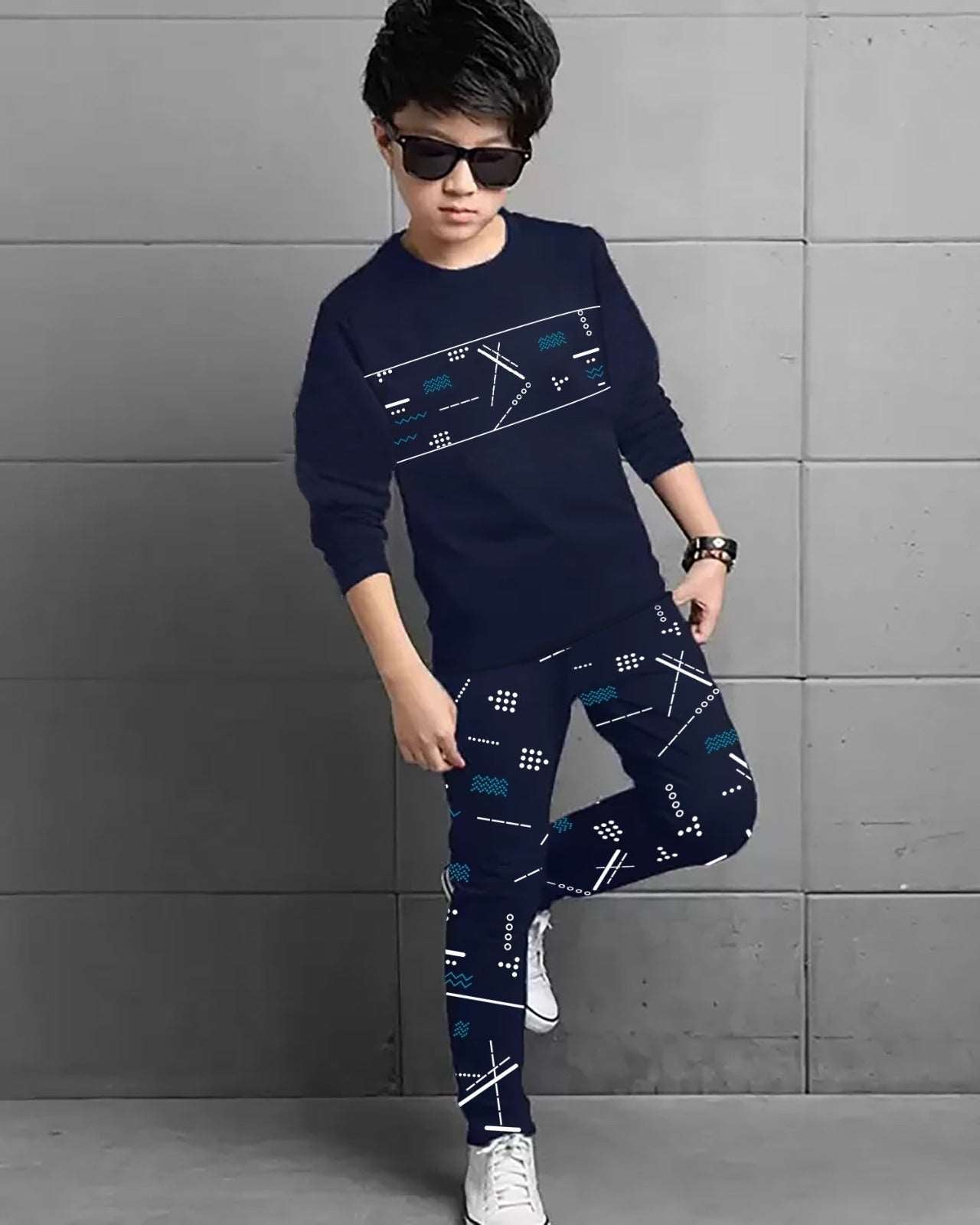 All Over Printed Boys Apparel Top and Bottom Set - FastColors