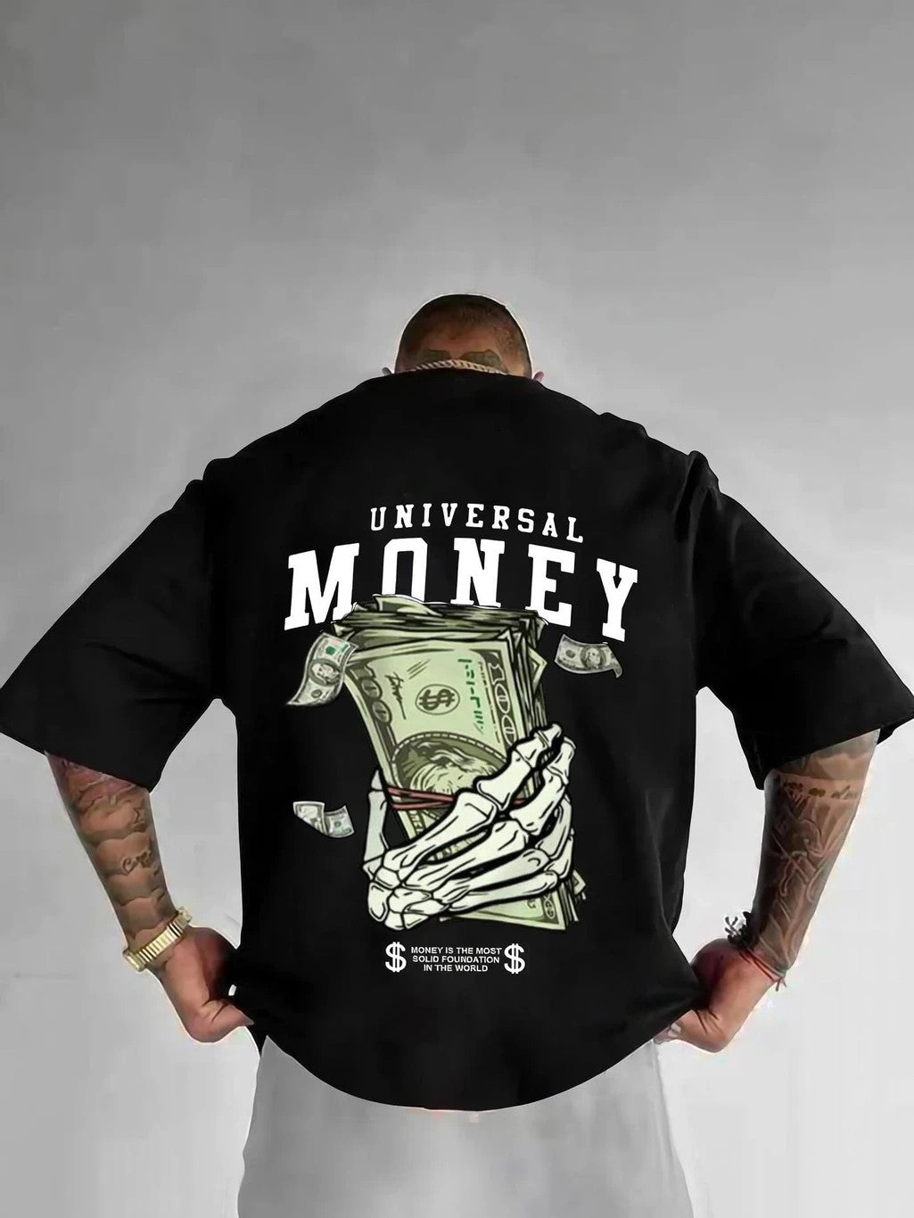 Men Graphic Print Round Neck Cotton Blend T-Shirt