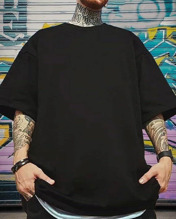 Black Printed oversize t shirt for men - FastColors - Oversize Printed T-Shirt - FastColors - #tag1# - #tag2# - #tag3# - 